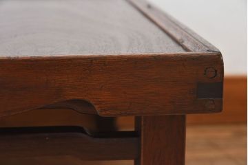 アンティーク家具　総欅材!和モダンなデザインのアンティーク角ちゃぶ台
