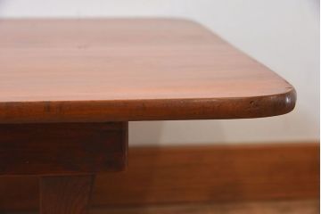 レトロ家具　和製アンティーク　檜材!レトロな雰囲気漂う角ちゃぶ台