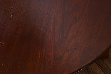 レトロ家具　和製アンティーク　レトロなデザインの栓材製丸ちゃぶ台