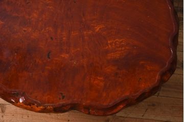 中古民芸家具　花梨(カリン)材製の上質な座卓(ちゃぶ台・テーブル)