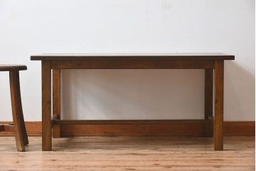 レトロ家具　ナラ材製!アンティーク　レトロな雰囲気の子供用机(デスク)