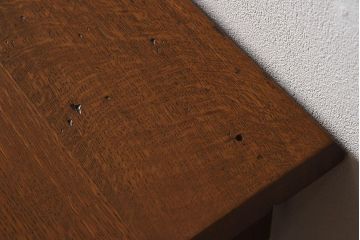 アンティーク家具　フランスアンティーク　オーク材!シンプルなデザインのカフェテーブル