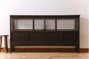 アンティーク家具　和製アンティーク　引き出し付き!カウンター型ガラスケース(カウンターテーブル)(1)