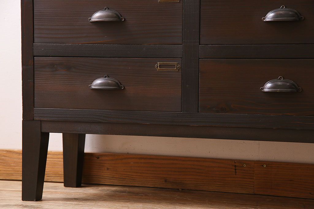 アンティーク家具　和製アンティーク　引き出し付き!カウンター型ガラスケース(カウンターテーブル)(1)