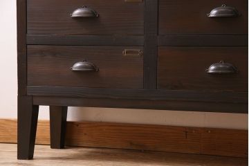 アンティーク家具　和製アンティーク　引き出し付き!カウンター型ガラスケース(カウンターテーブル)(1)