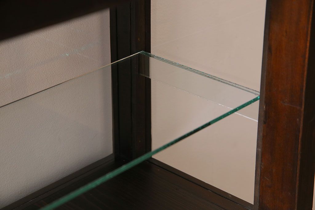 アンティーク家具　和製アンティーク　引き出し付き!カウンター型ガラスケース(カウンターテーブル)(1)