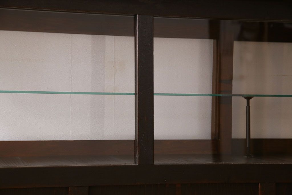 アンティーク家具　和製アンティーク　引き出し付き!カウンター型ガラスケース(カウンターテーブル)(1)