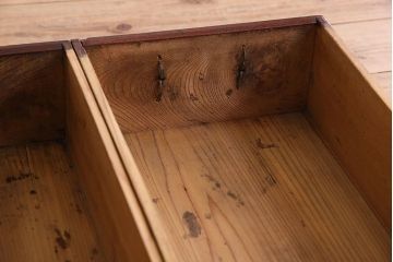 アンティーク家具　古民具・骨董　5杯引き出し!六尺　上品な水屋箪笥ローボード(テレビ台、キャビネット、収納棚)