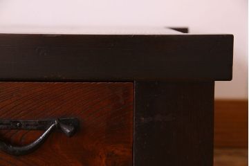 アンティーク家具　古民具・骨董　5杯引き出し!六尺　上品な水屋箪笥ローボード(テレビ台、キャビネット、収納棚)