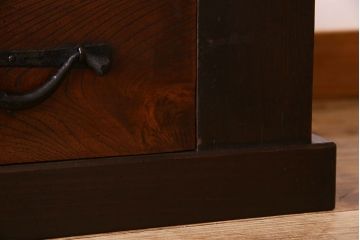 アンティーク家具　古民具・骨董　5杯引き出し!六尺　上品な水屋箪笥ローボード(テレビ台、キャビネット、収納棚)