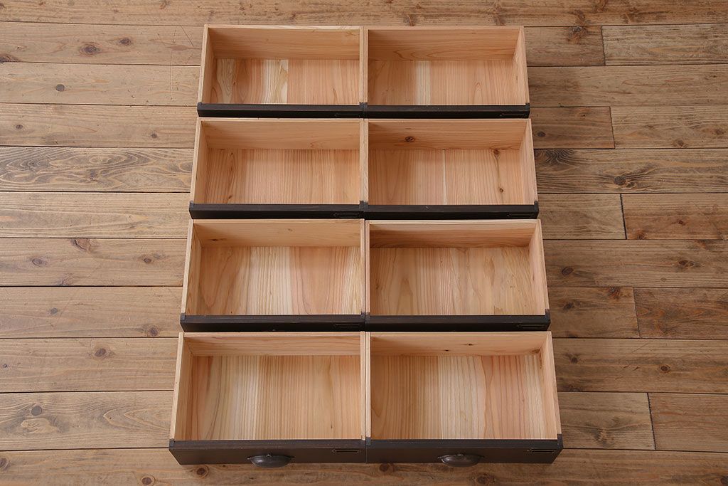 アンティーク家具　和製アンティーク　引き出し付き!カウンター型ガラスケース(カウンターテーブル)(2)