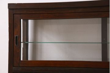 アンティーク家具　和製アンティーク　引き出し付き!カウンター型ガラスケース(カウンターテーブル)(2)