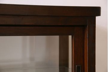 アンティーク家具　和製アンティーク　引き出し付き!カウンター型ガラスケース(カウンターテーブル)(2)