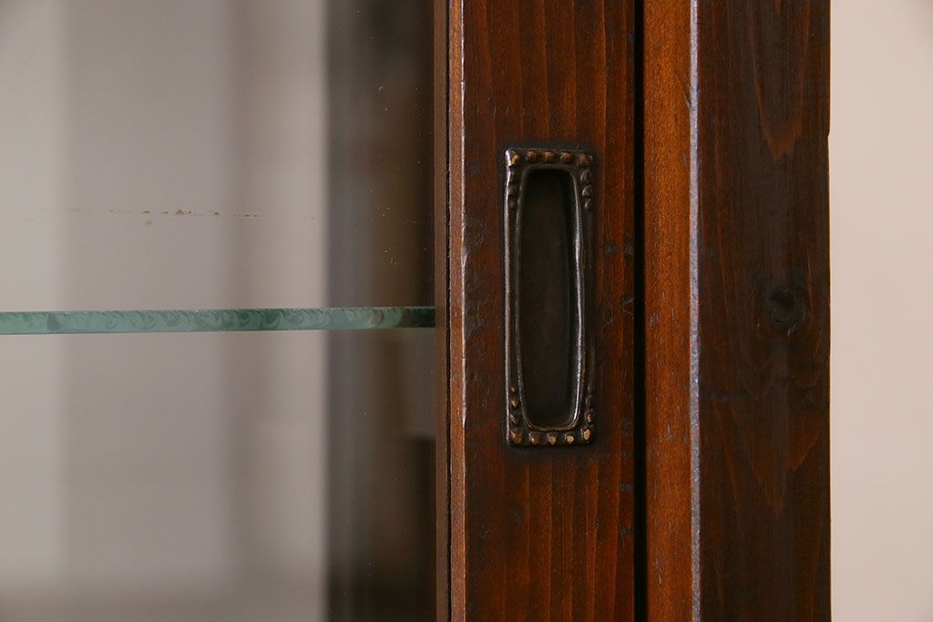 アンティーク家具　和製アンティーク　引き出し付き!カウンター型ガラスケース(カウンターテーブル)(2)