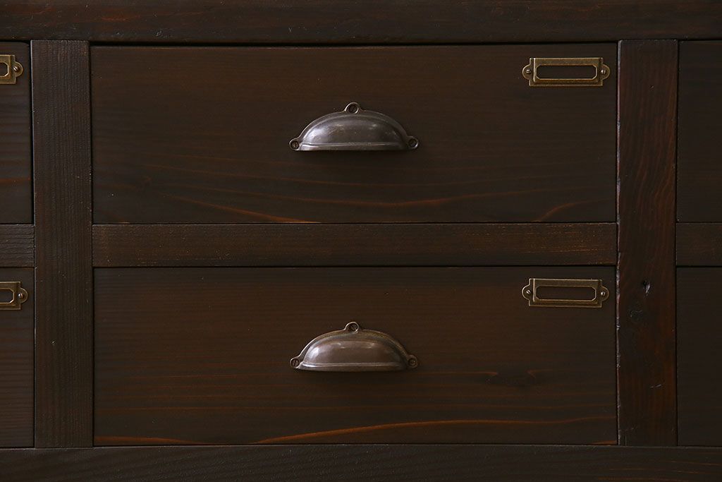 アンティーク家具　和製アンティーク　引き出し付き!カウンター型ガラスケース(カウンターテーブル)(2)