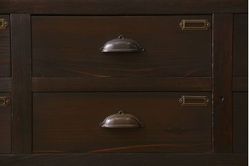 アンティーク家具　和製アンティーク　引き出し付き!カウンター型ガラスケース(カウンターテーブル)(2)