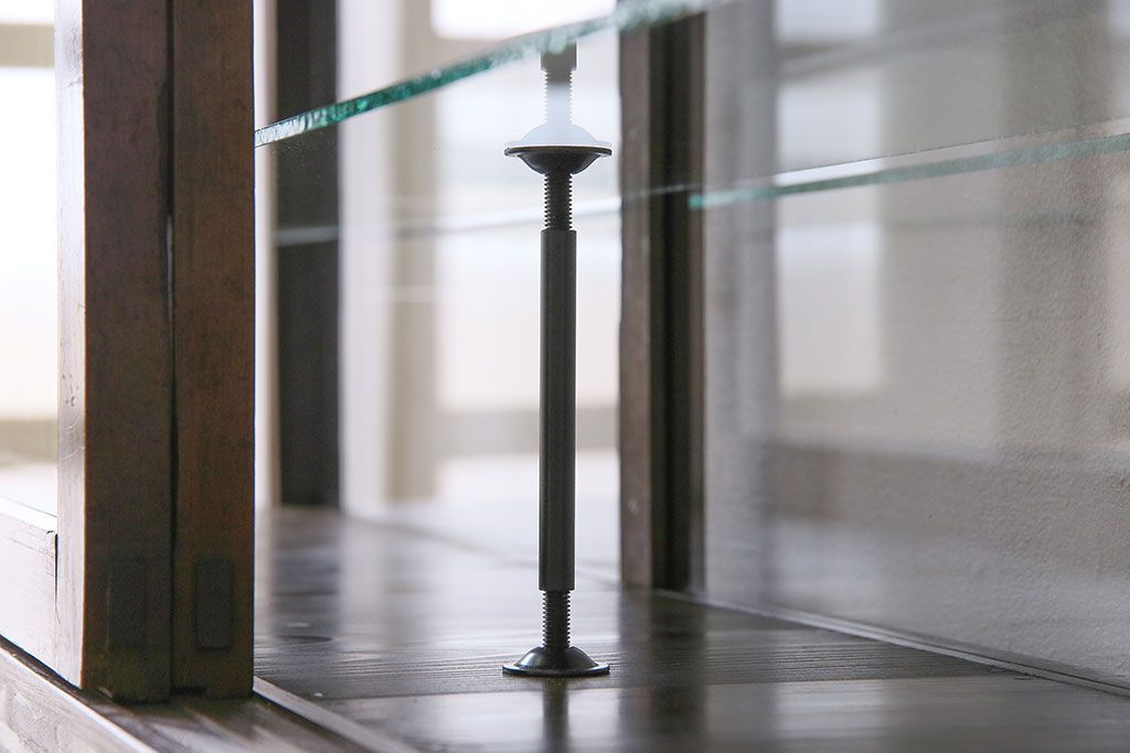 アンティーク家具　和製アンティーク　引き出し付き!カウンター型ガラスケース(カウンターテーブル)(2)