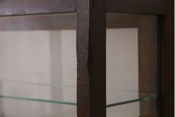 アンティーク家具　和製アンティーク　引き出し付き!カウンター型ガラスケース(カウンターテーブル)(2)