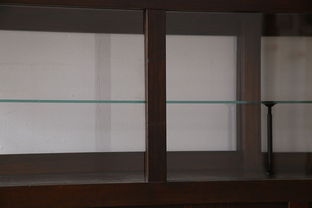 アンティーク家具　和製アンティーク　引き出し付き!カウンター型ガラスケース(カウンターテーブル)(2)