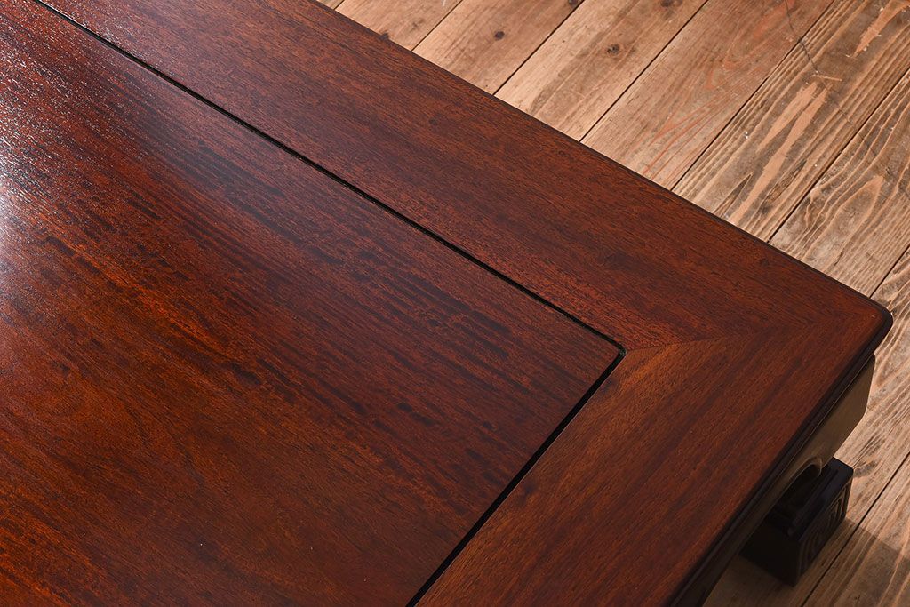 民芸家具　花梨材製!漆塗りの大きな座卓(定価約48万円)(カリン材)