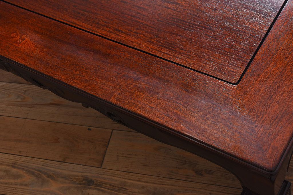 民芸家具　花梨材製!漆塗りの大きな座卓(定価約48万円)(カリン材)