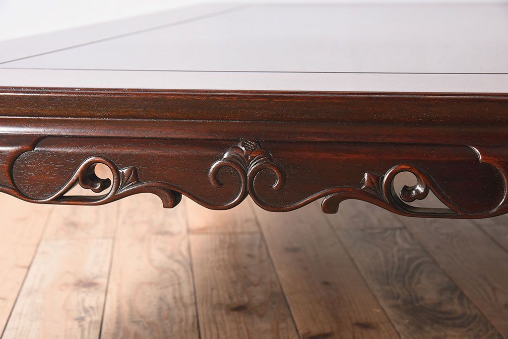 民芸家具　花梨材製!漆塗りの大きな座卓(定価約48万円)(カリン材)