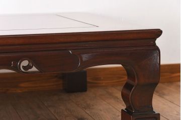 民芸家具　花梨材製!漆塗りの大きな座卓(定価約48万円)(カリン材)