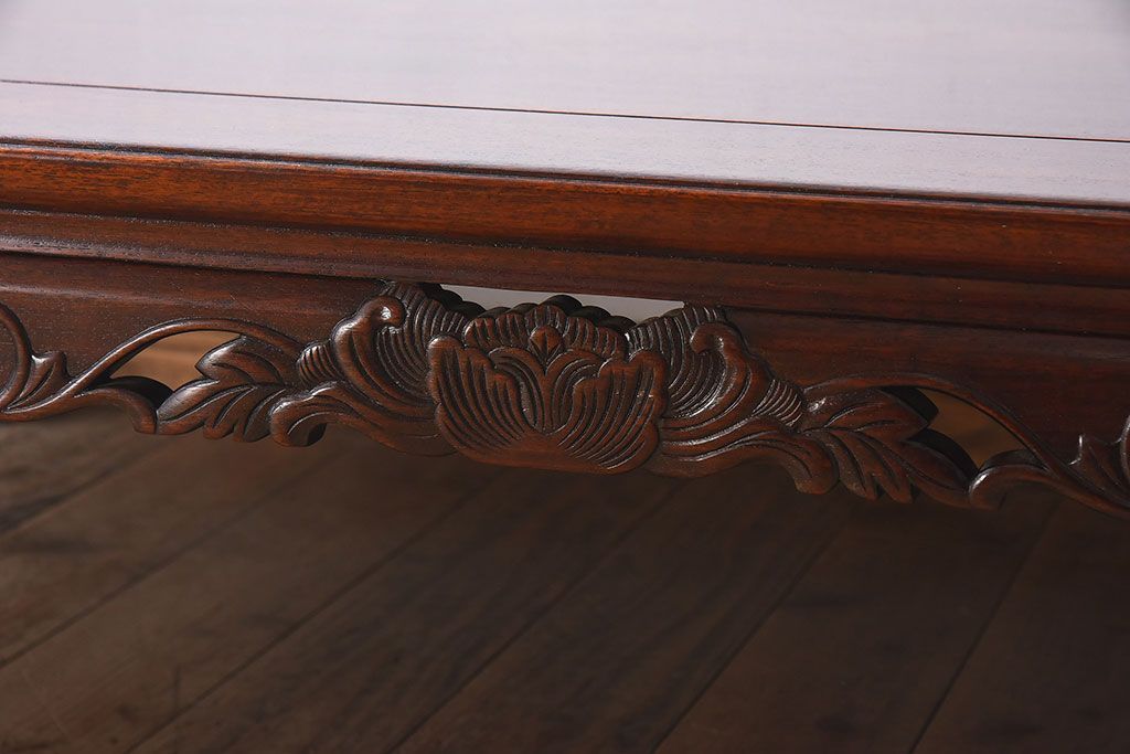 民芸家具　花梨材製!漆塗りの大きな座卓(定価約48万円)(カリン材)