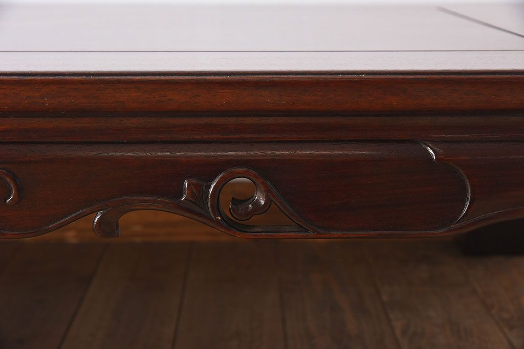 民芸家具　花梨材製!漆塗りの大きな座卓(定価約48万円)(カリン材)