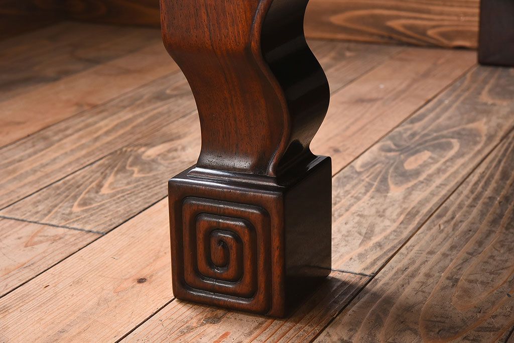 民芸家具　花梨材製!漆塗りの大きな座卓(定価約48万円)(カリン材)