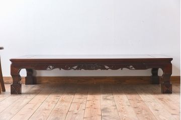 民芸家具　花梨材製!漆塗りの大きな座卓(定価約48万円)(カリン材)