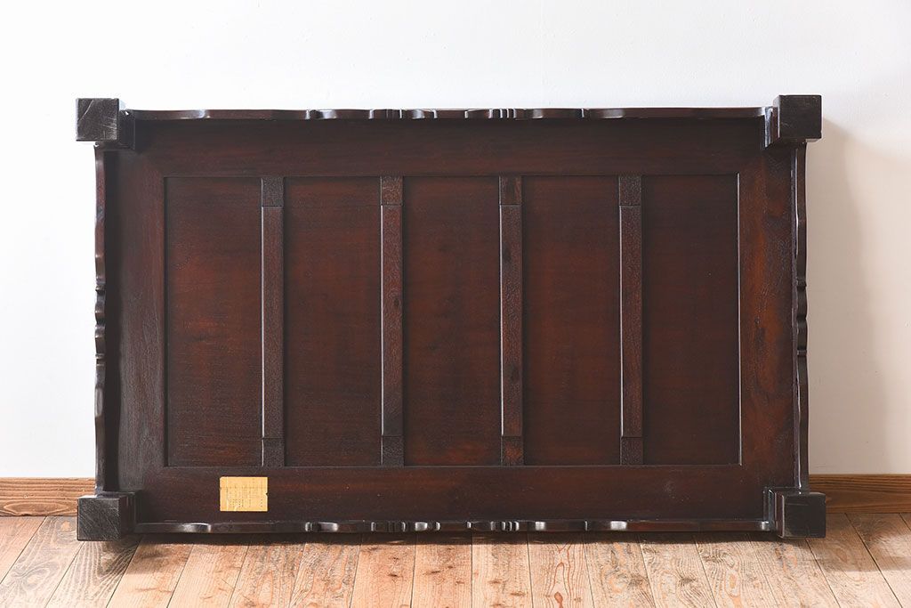 民芸家具　花梨材製!漆塗りの大きな座卓(定価約48万円)(カリン材)