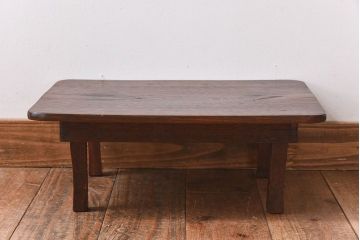 レトロ家具　昭和レトロ　栓材製!小さなアンティーク角ちゃぶ台