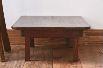 レトロ家具　昭和レトロ　栓材製!小さなアンティーク角ちゃぶ台