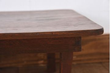 レトロ家具　昭和レトロ　栓材製!小さなアンティーク角ちゃぶ台