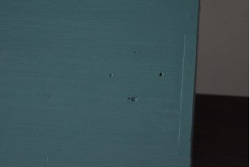 アンティーク家具　アンティーク　ブルーグリーンペイントの小引き出し