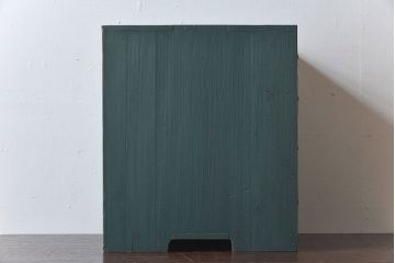 アンティーク家具　アンティーク　ブルーグリーンペイントの小引き出し