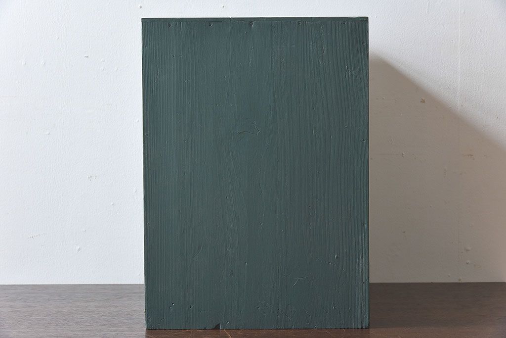 アンティーク家具　アンティーク　ブルーグリーンペイントの小引き出し