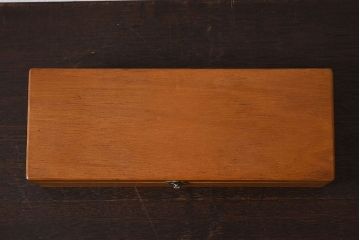 アンティーク雑貨　昭和レトロ　味わいある古い木のアンティーク収納箱(収納ケース・小箱)