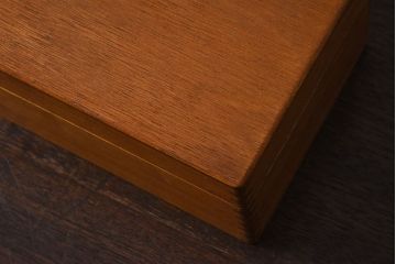 アンティーク雑貨　昭和レトロ　味わいある古い木のアンティーク収納箱(収納ケース・小箱)