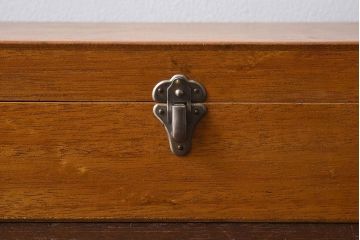 アンティーク雑貨　昭和レトロ　味わいある古い木のアンティーク収納箱(収納ケース・小箱)