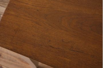 アンティーク家具　フランスアンティーク　引き出し付き!小ぶりなペイントダイニングテーブル(デスク)