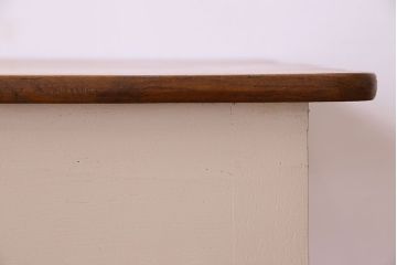 アンティーク家具　フランスアンティーク　引き出し付き!小ぶりなペイントダイニングテーブル(デスク)