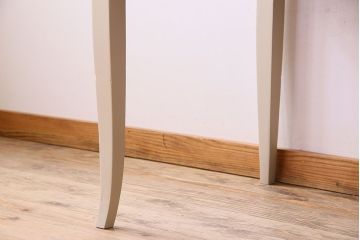 アンティーク家具　フランスアンティーク　引き出し付き!小ぶりなペイントダイニングテーブル(デスク)