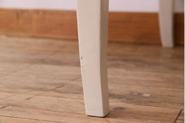 アンティーク家具　フランスアンティーク　引き出し付き!小ぶりなペイントダイニングテーブル(デスク)