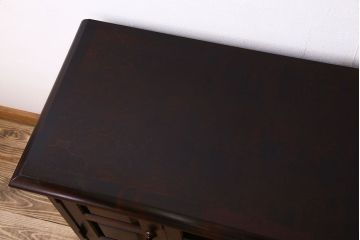 中古　北海道民芸家具　サイドボード(収納棚、戸棚)(定価38万円)(1)