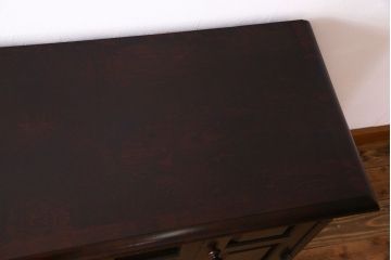 中古　北海道民芸家具　サイドボード(収納棚、戸棚)(定価38万円)(1)