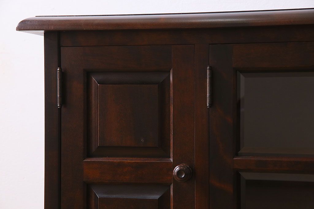 中古　北海道民芸家具　サイドボード(収納棚、戸棚)(定価38万円)(1)