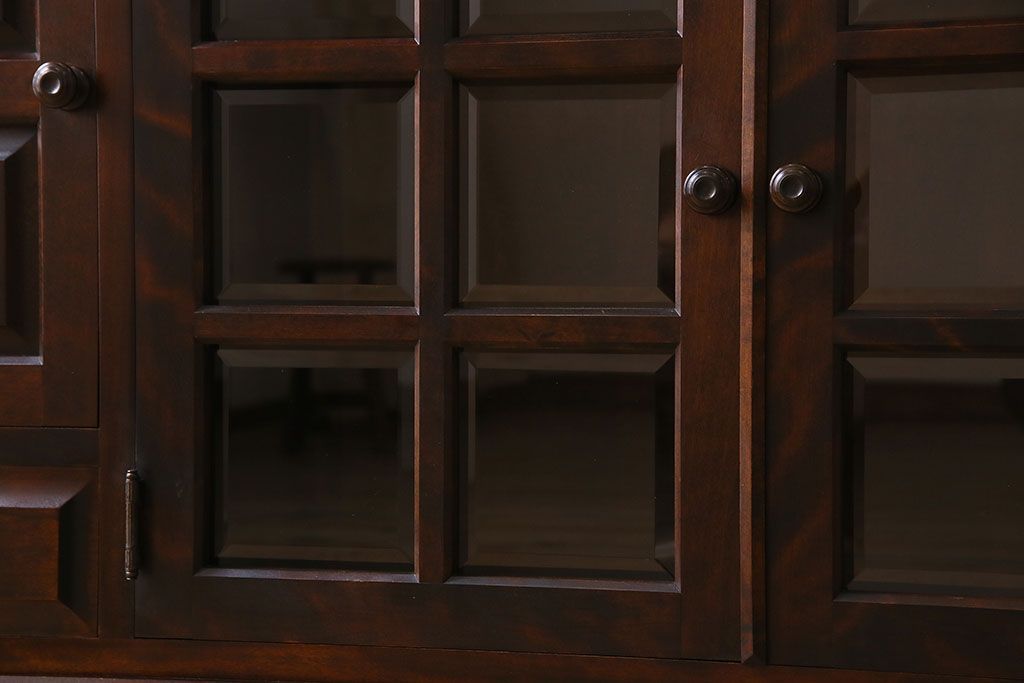 中古　北海道民芸家具　サイドボード(収納棚、戸棚)(定価38万円)(1)