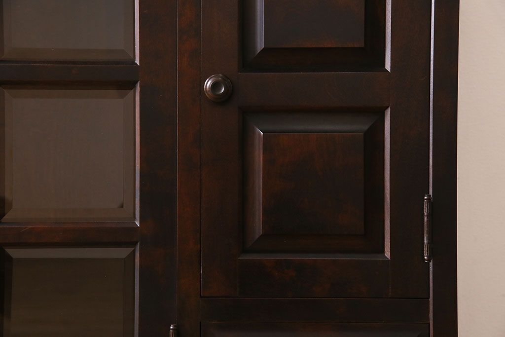 中古　北海道民芸家具　サイドボード(収納棚、戸棚)(定価38万円)(1)